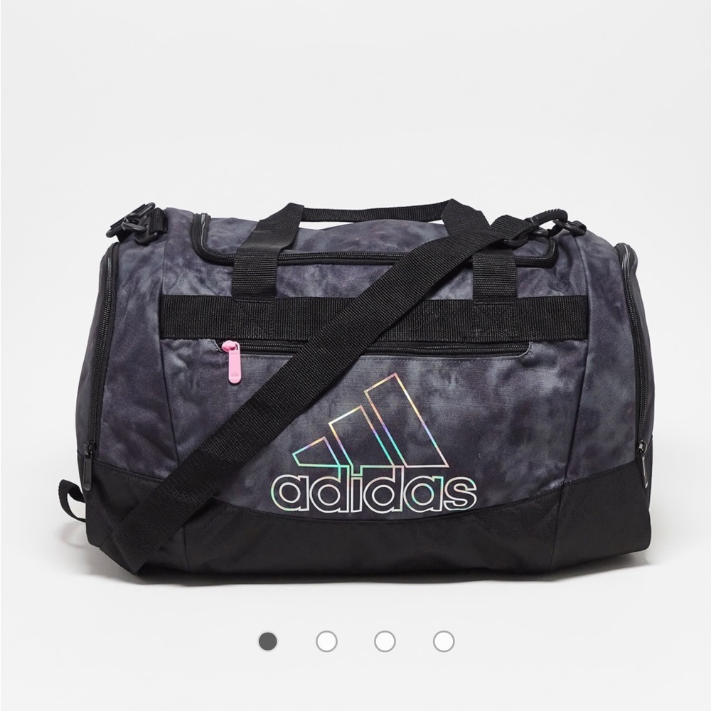 Adidas Black and Pink Duffel Bag
